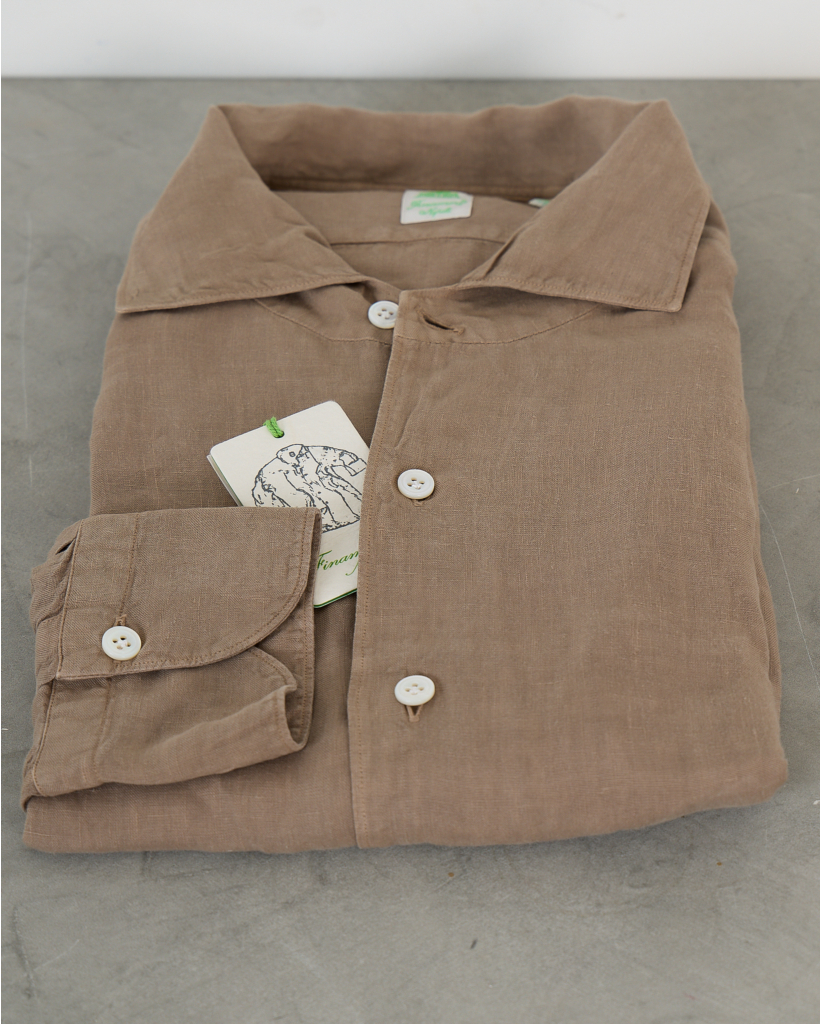Casual shirt long sleeve 209 hazelnut