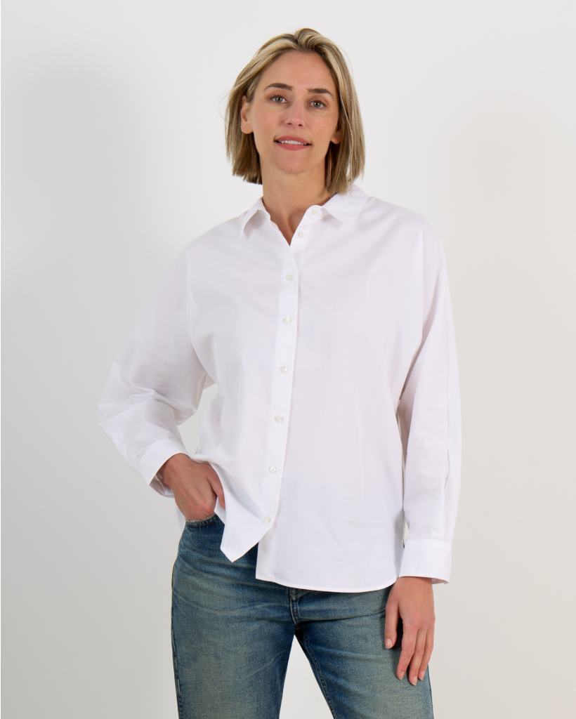 White Long-Sleeved Blouse