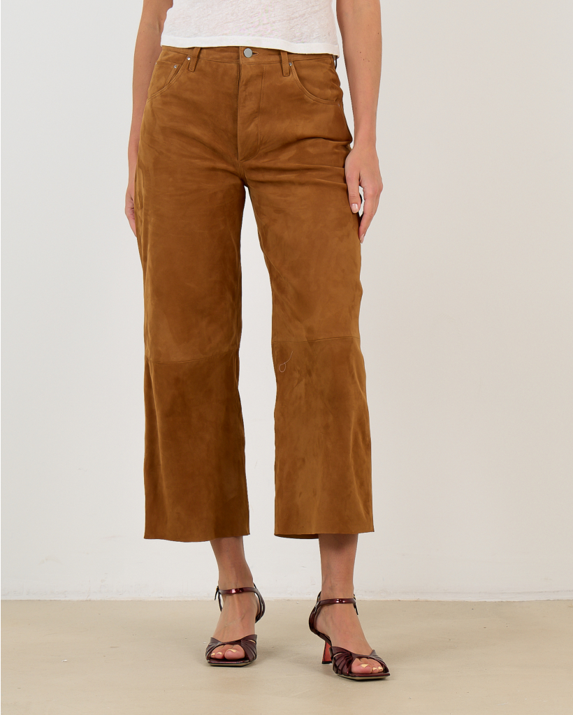 Addie Brown Suede Trousers