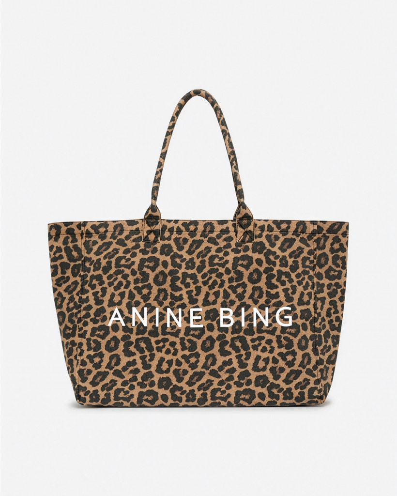 Leo Canvas Leopard Tote Bag
