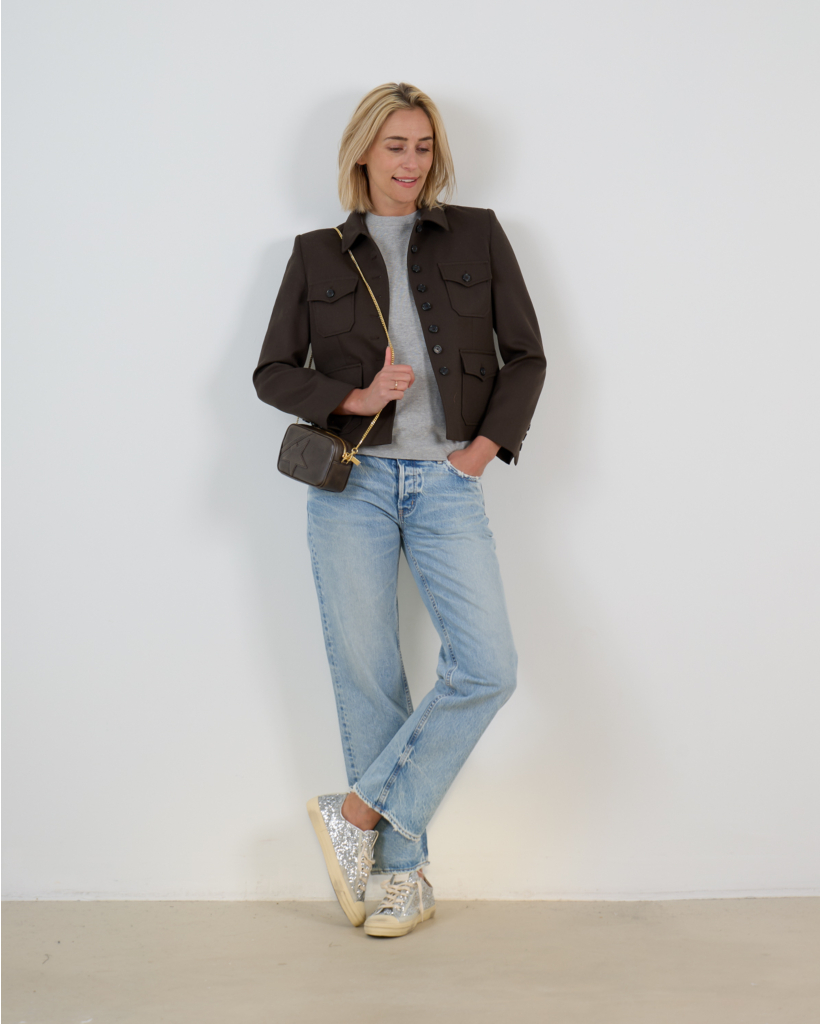 Jamison Short Wool Jacket Dark Brown