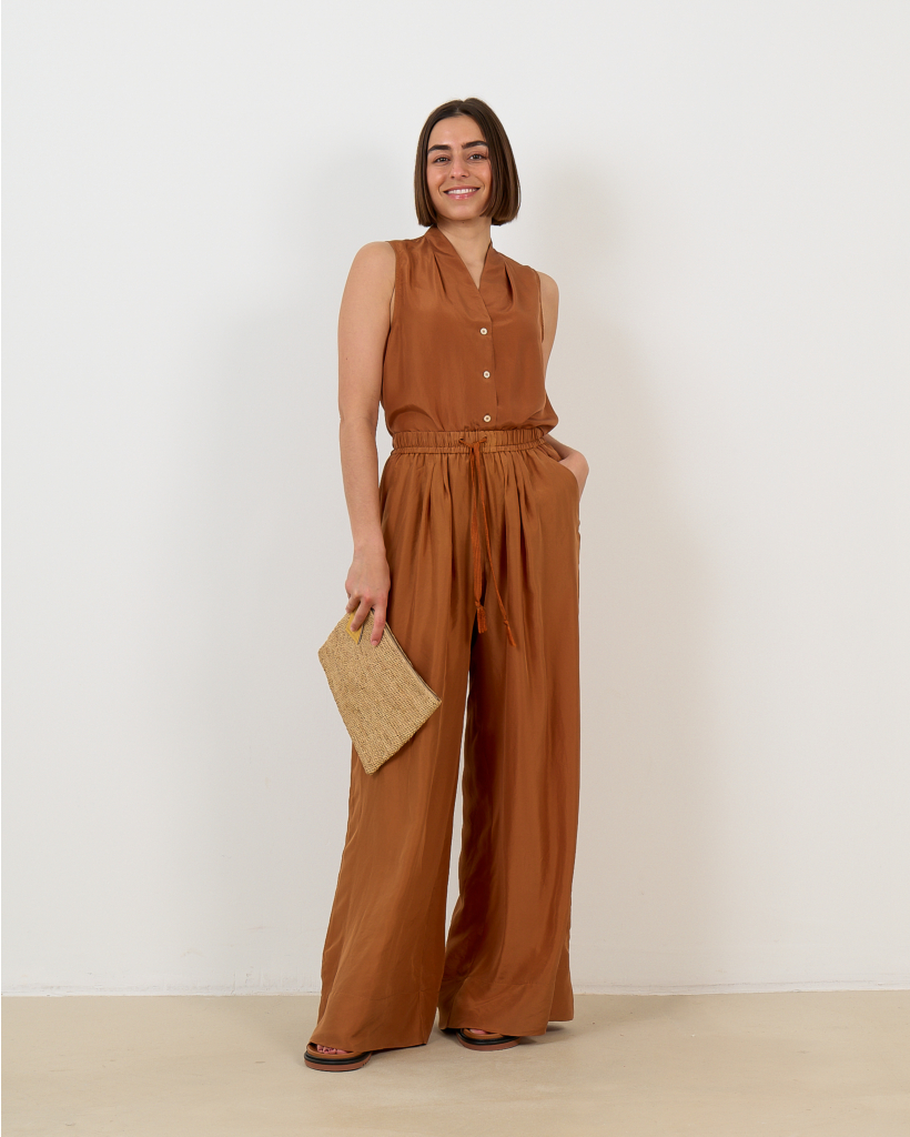 Bronze Silk Trousers