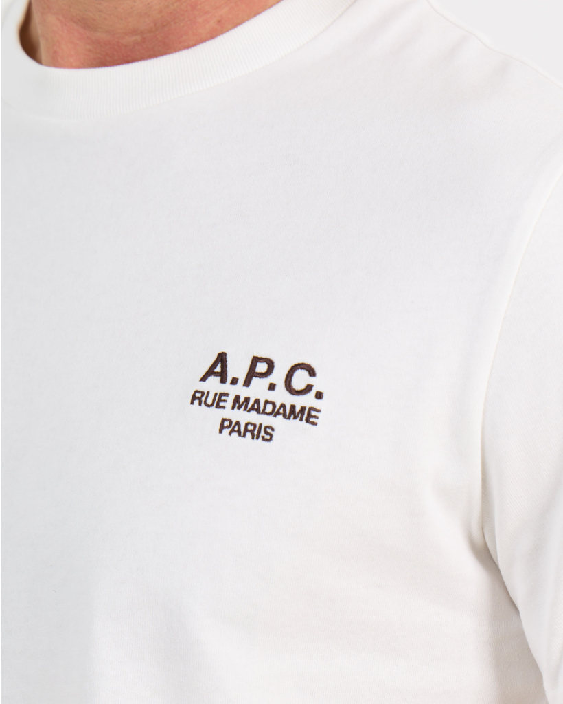 short-sleeved T-shirt WHITE/BROWN