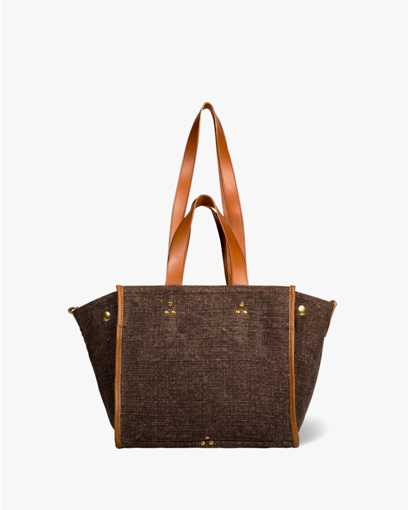 Leon M Chocolate Linen Bag