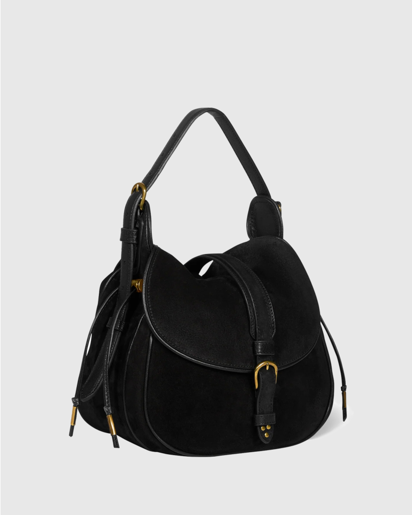 Gildas Black Split Suede Bag