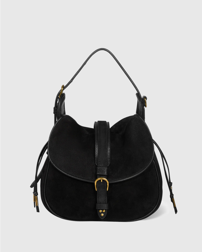Gildas Black Split Suede Bag