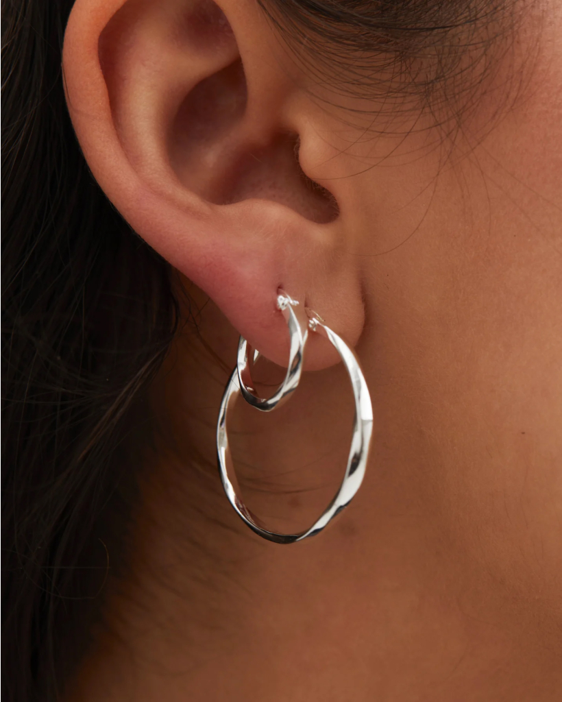 Dazzling Silver Hoop Earrings