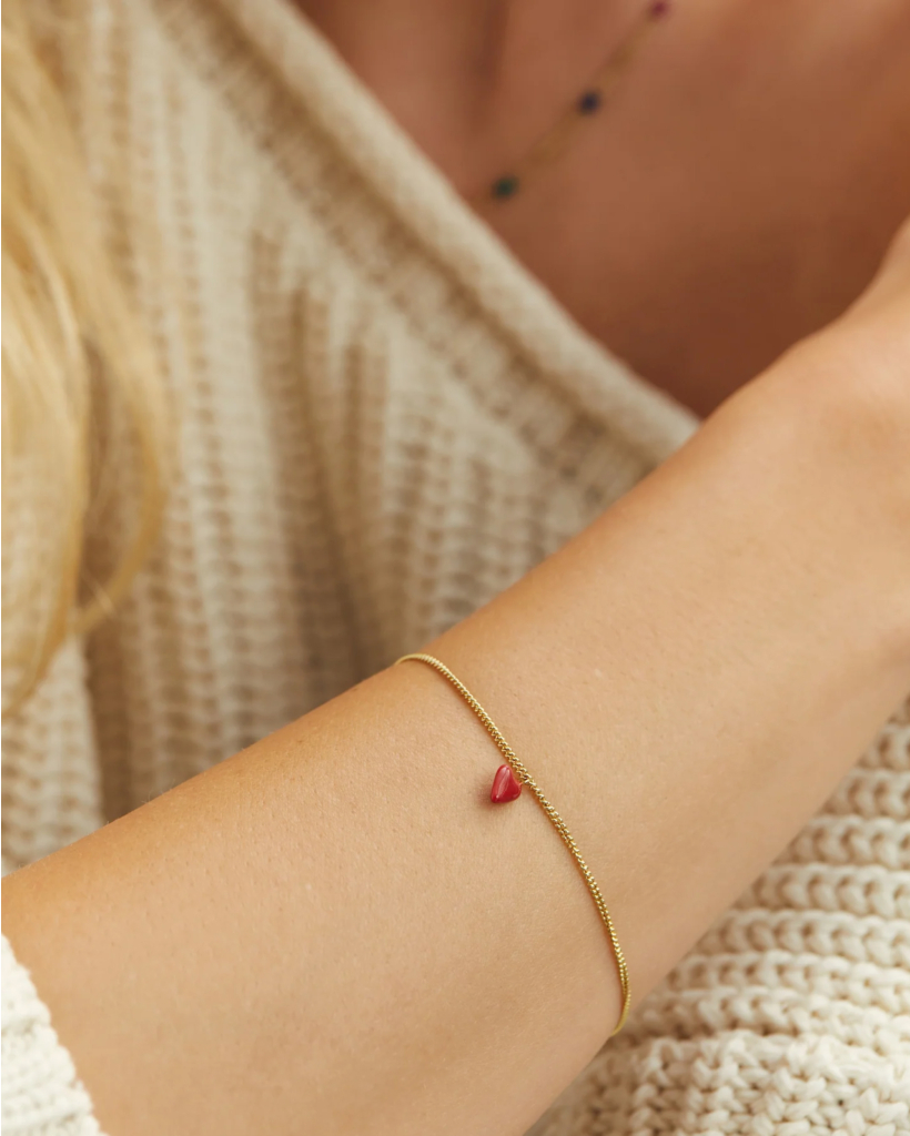 Gold-Plated Heartbeat Bracelet