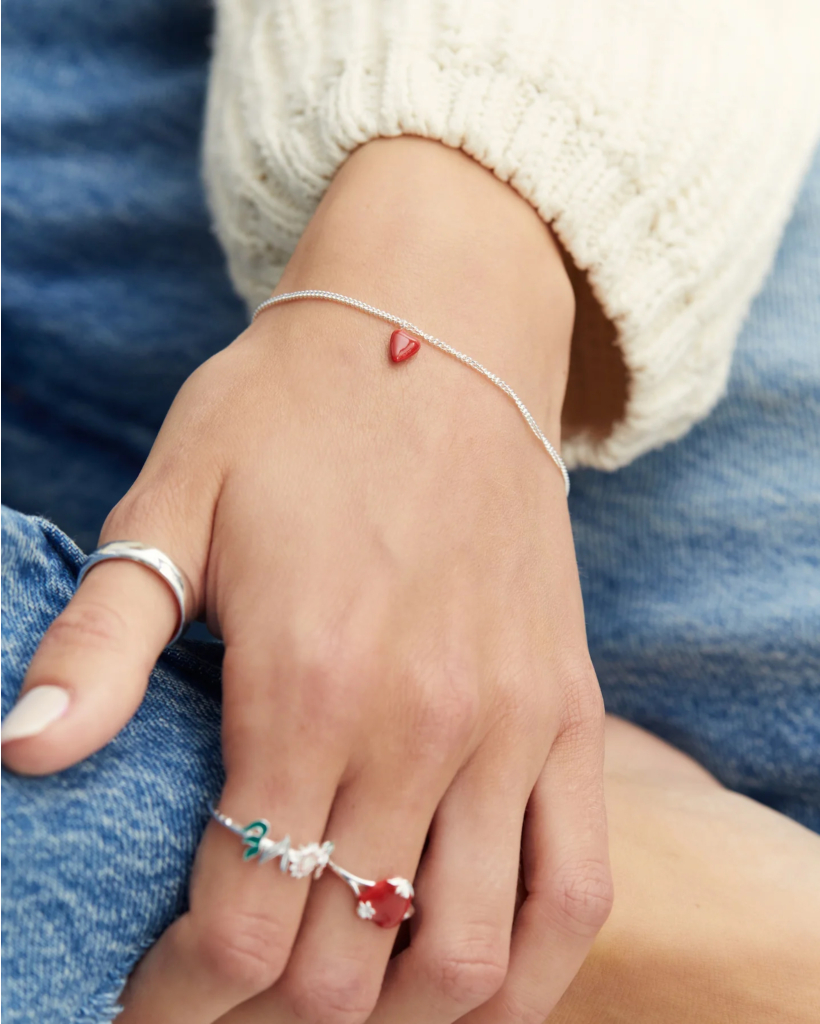 Silver Heartbeat Bracelet