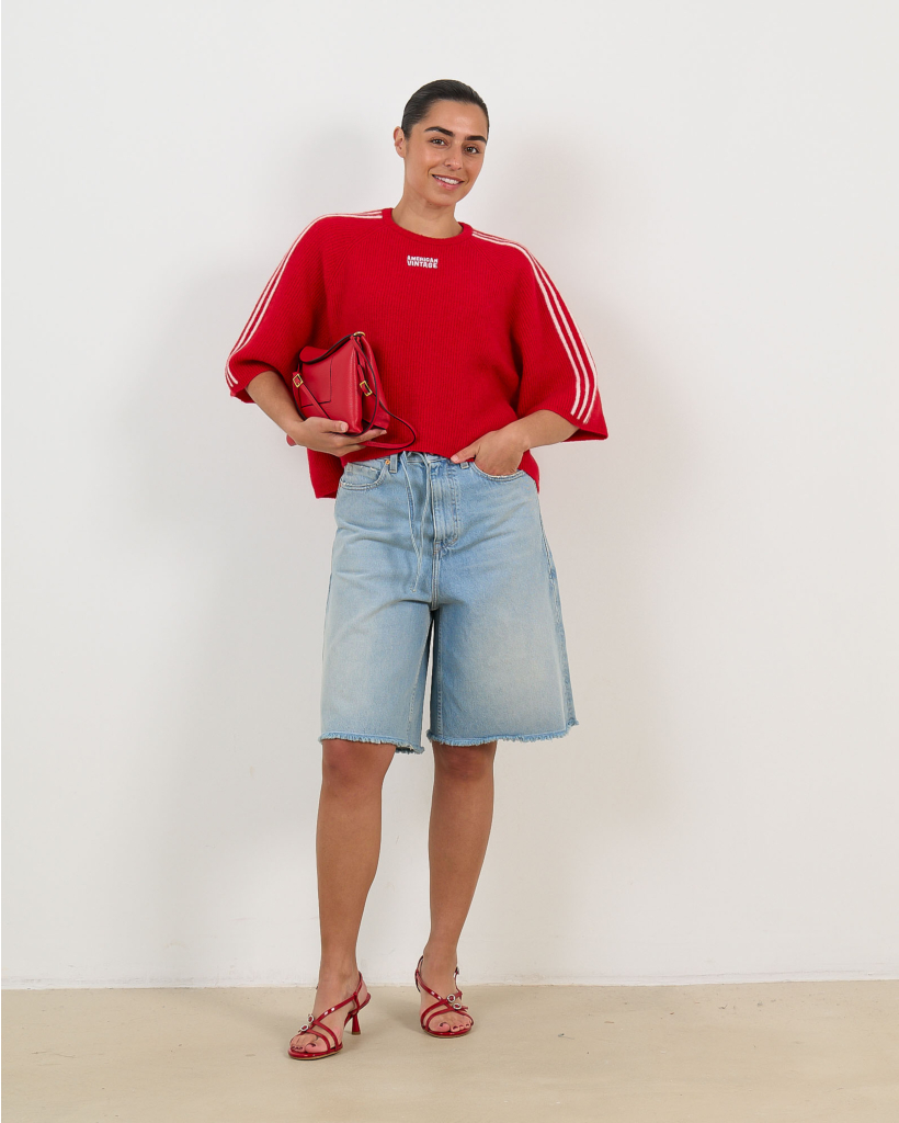 Vitow Alpaca-Blend Striped Sweater Red