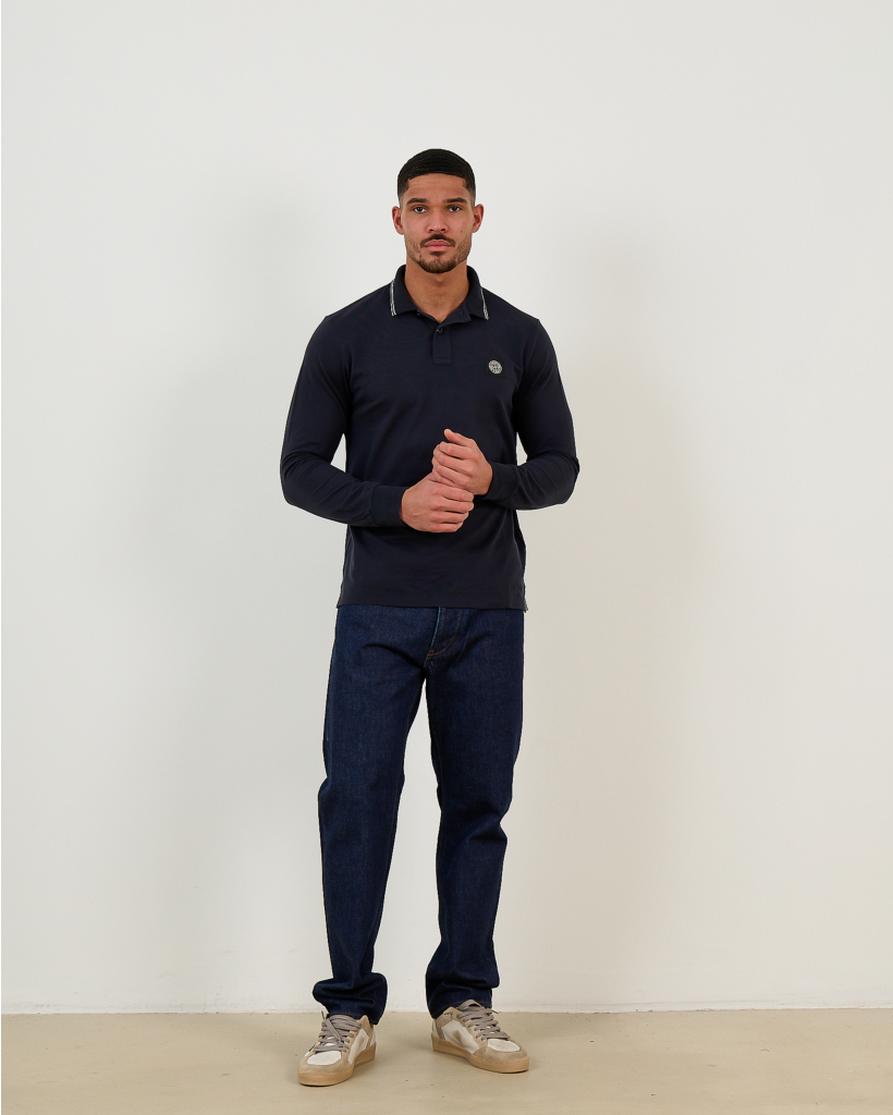 2200012 Long Sleeve Polo Navy Blue