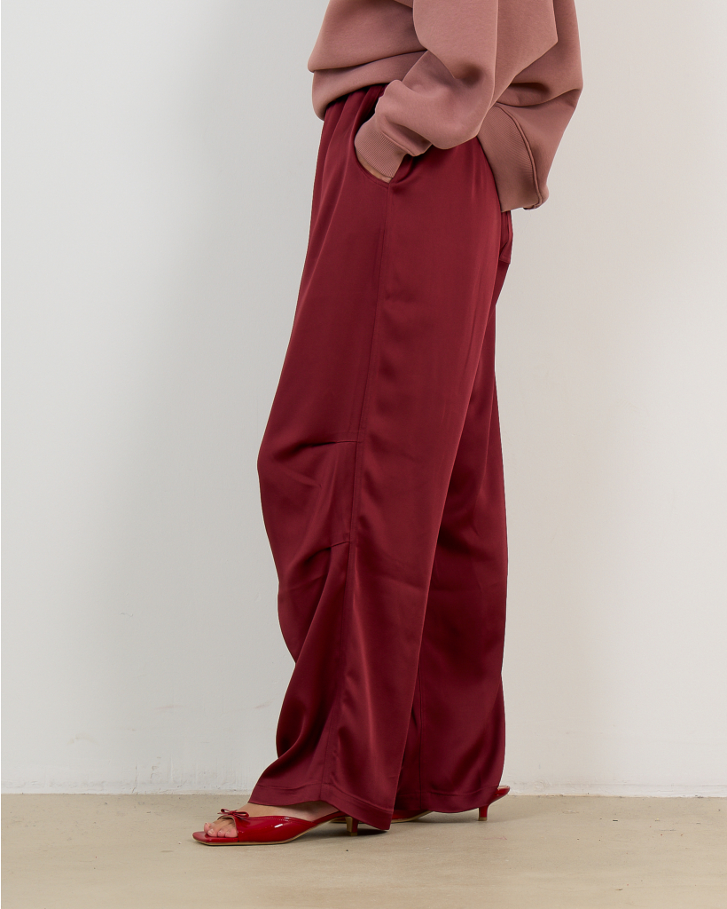 Chuck Crêpe Satin Trousers Cocoa