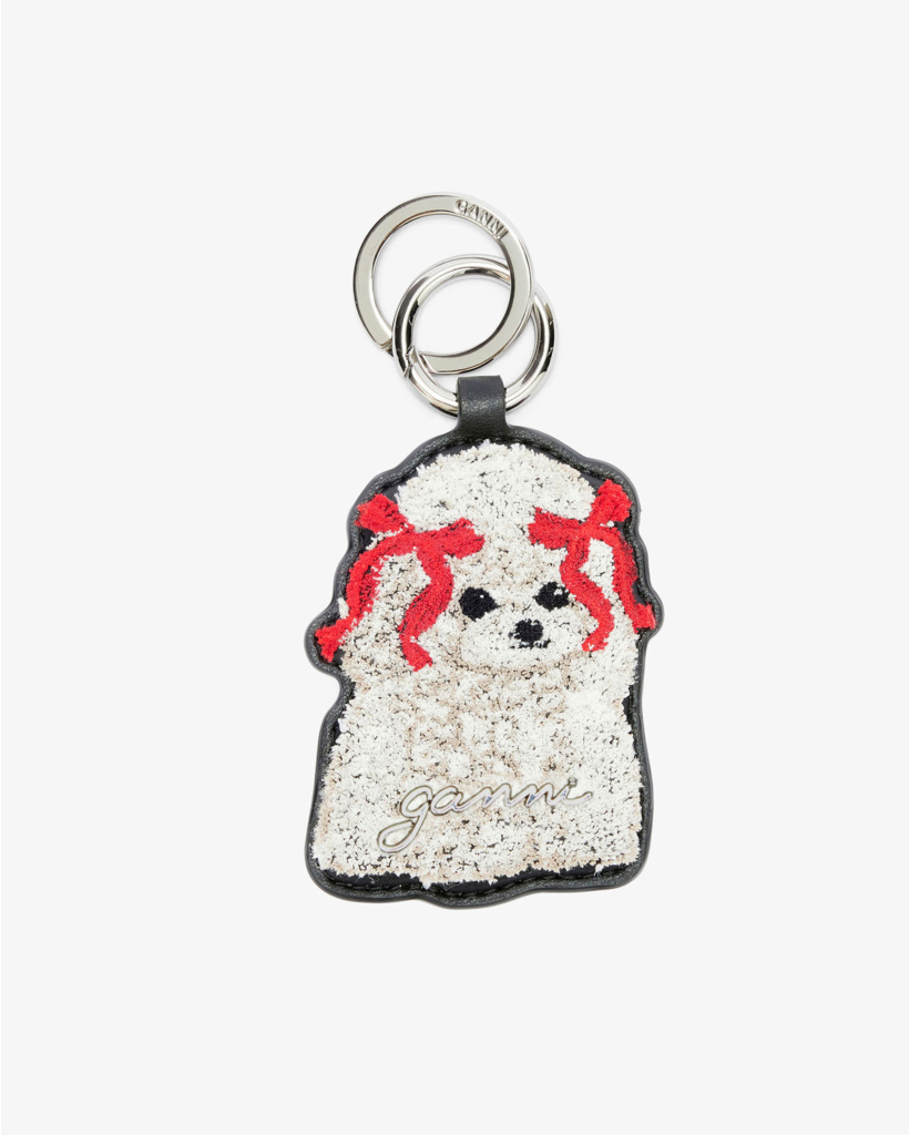 Joy Dog Bow Keychain