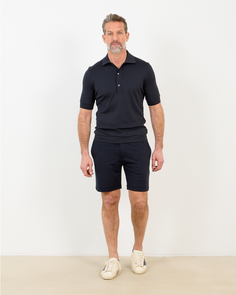 Navy Short-Sleeve Polo Shirt