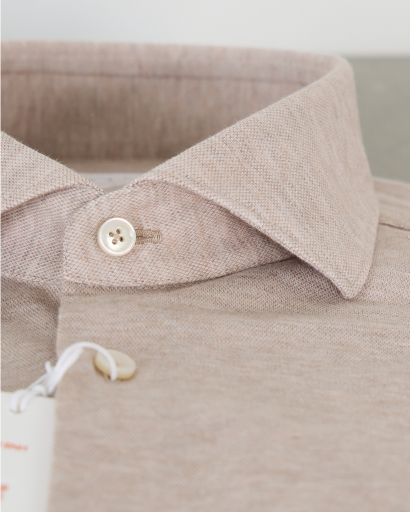 Casual long-sleeve shirt 003 beige
