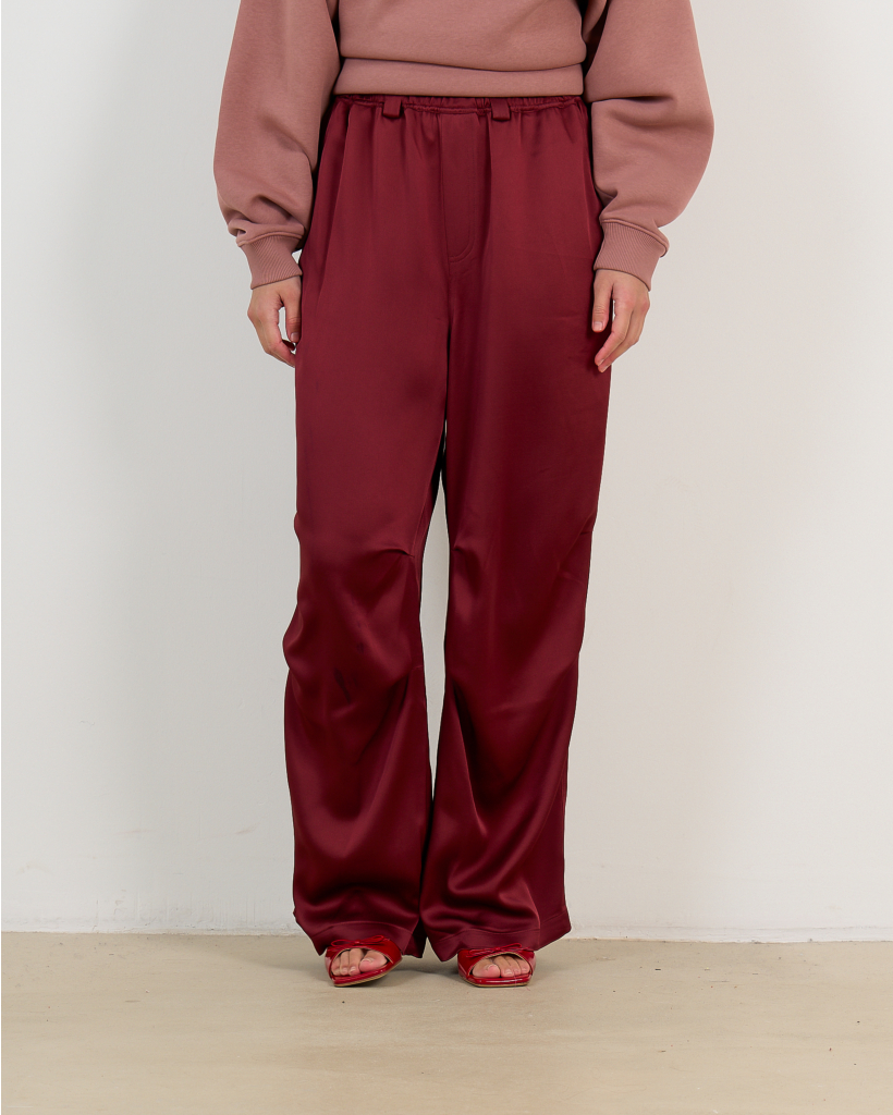 Chuck Crêpe Satin Trousers Cocoa