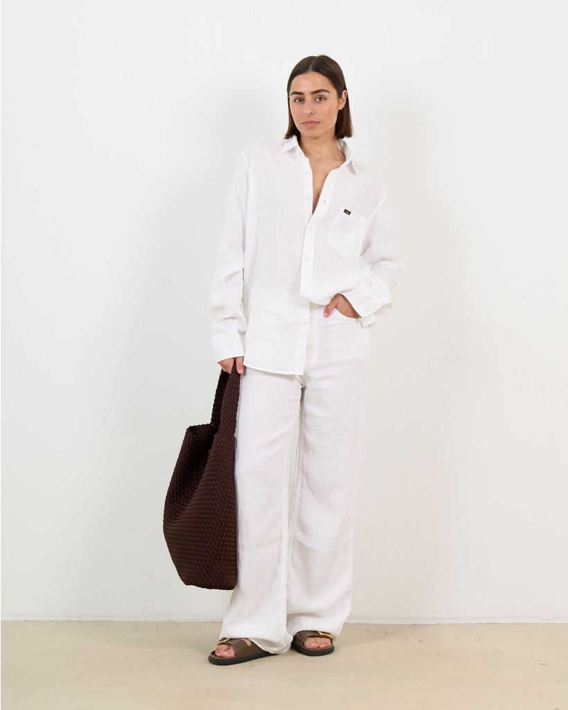 Skater Linen Trousers White