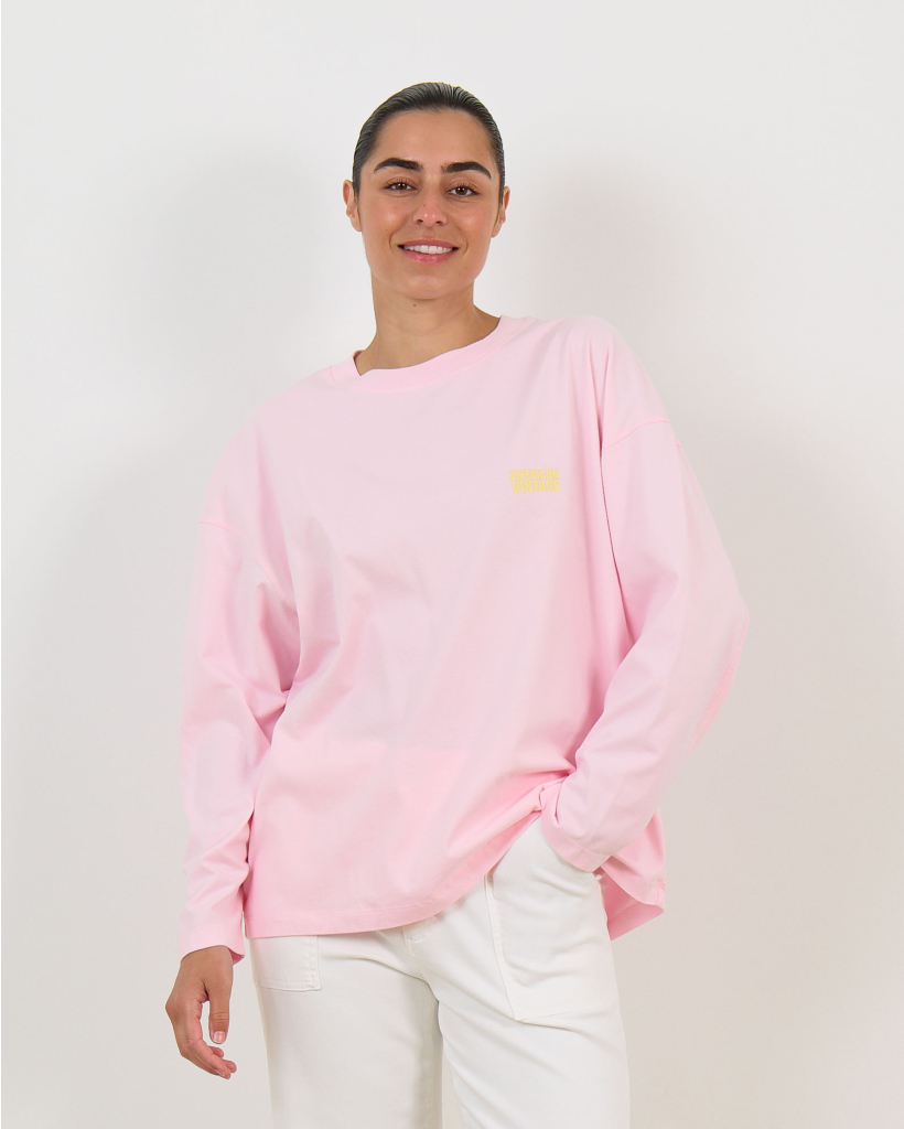 Gixy Oversized Long-Sleeve Cotton Candy
