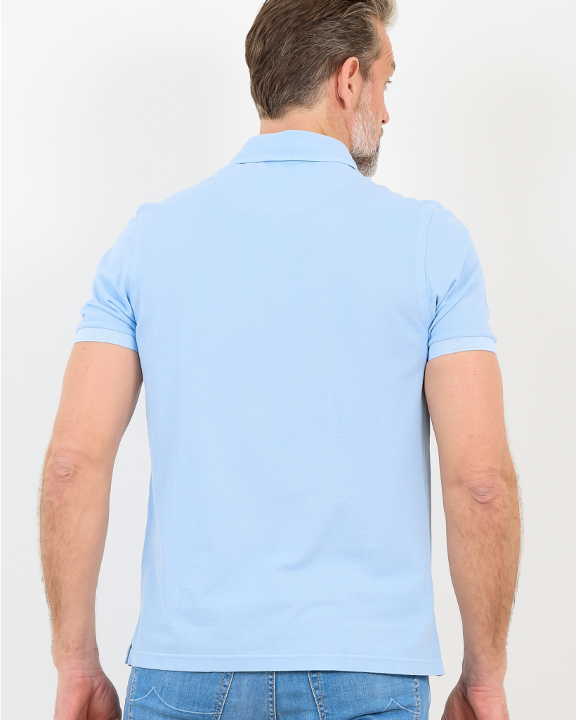 Blue Short-Sleeve Polo
