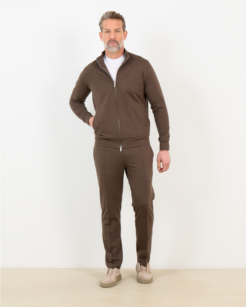 Joseph Zip-Up Cardigan Taupe