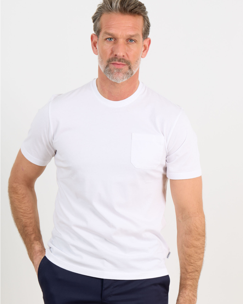 Navy Cotton Jersey Pocket T-shirt