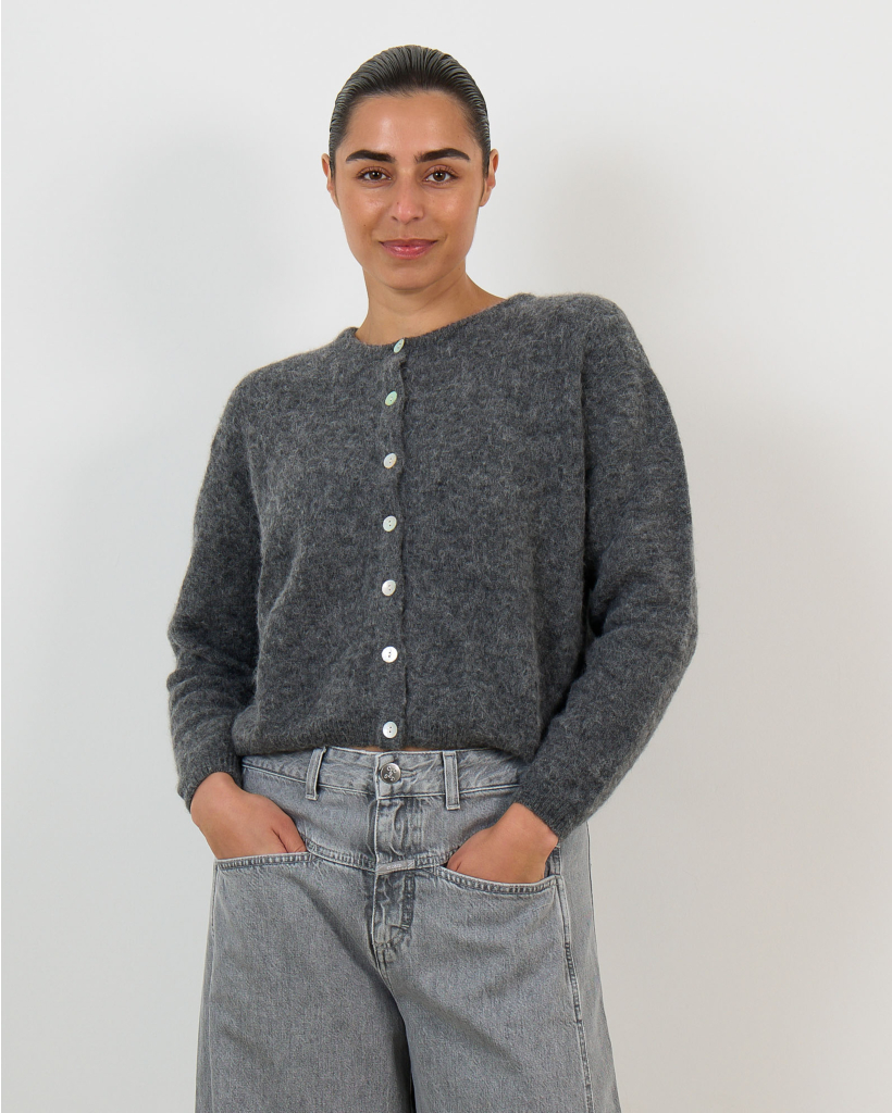 Vitow Alpaca-Blend Cardigan Steel Speckled