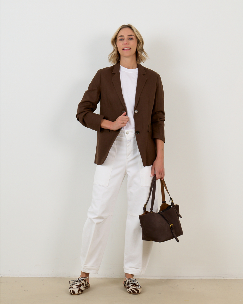 Chocolate Linen Blazer