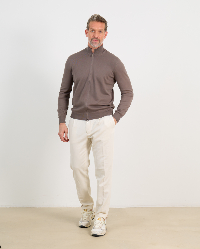 Taupe cardigan, size 140