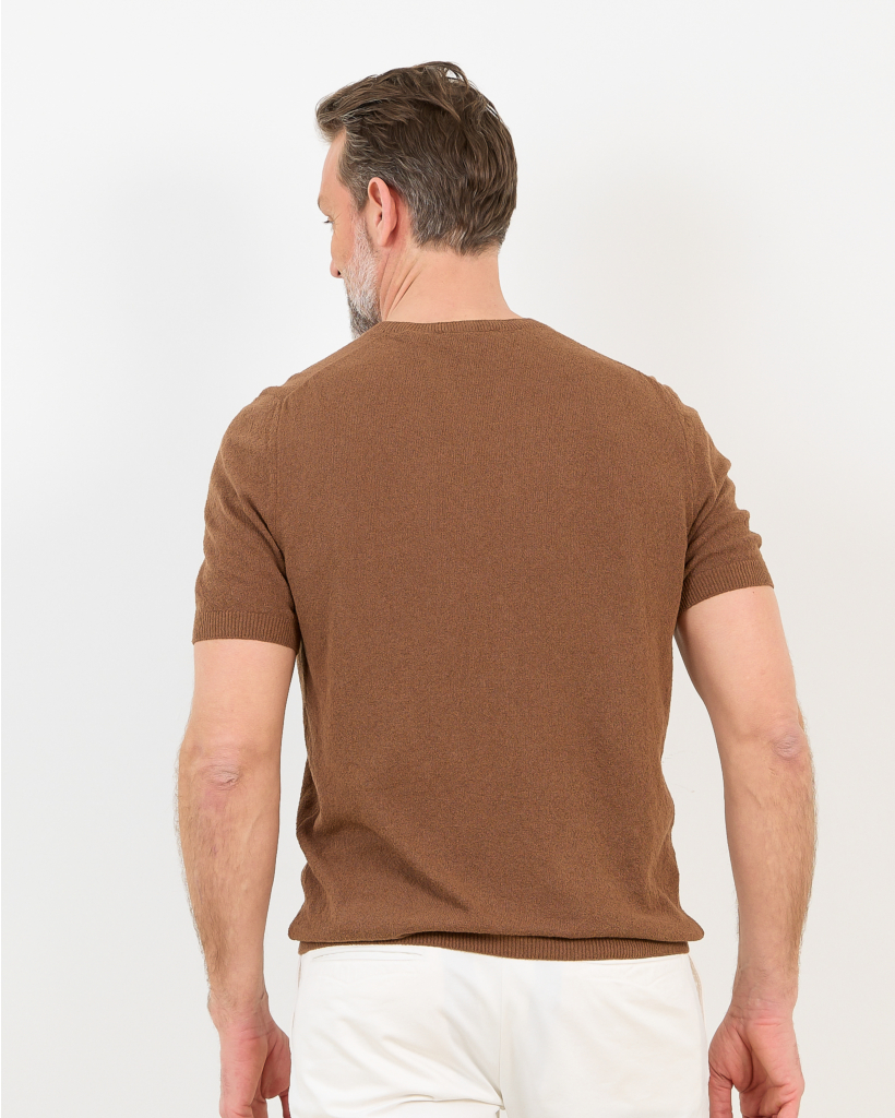Light Brown Knit T-Shirt