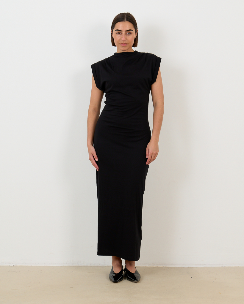 Alix Black Jersey Maxi Dress