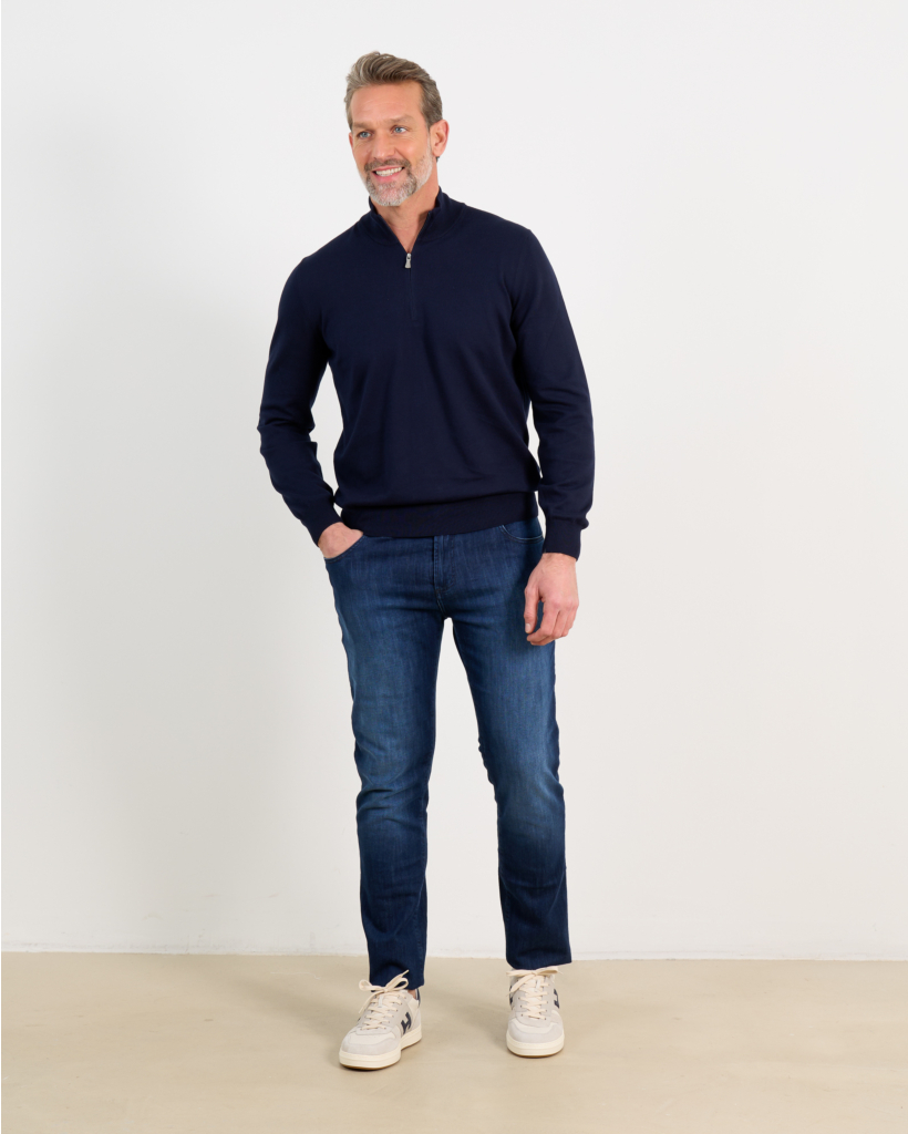 Navy Zip Pullover
