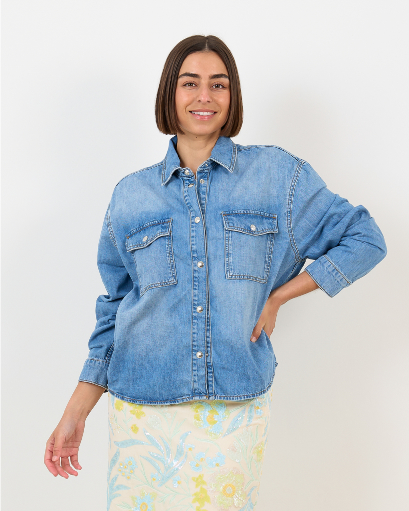 Washed Blue Overshirt