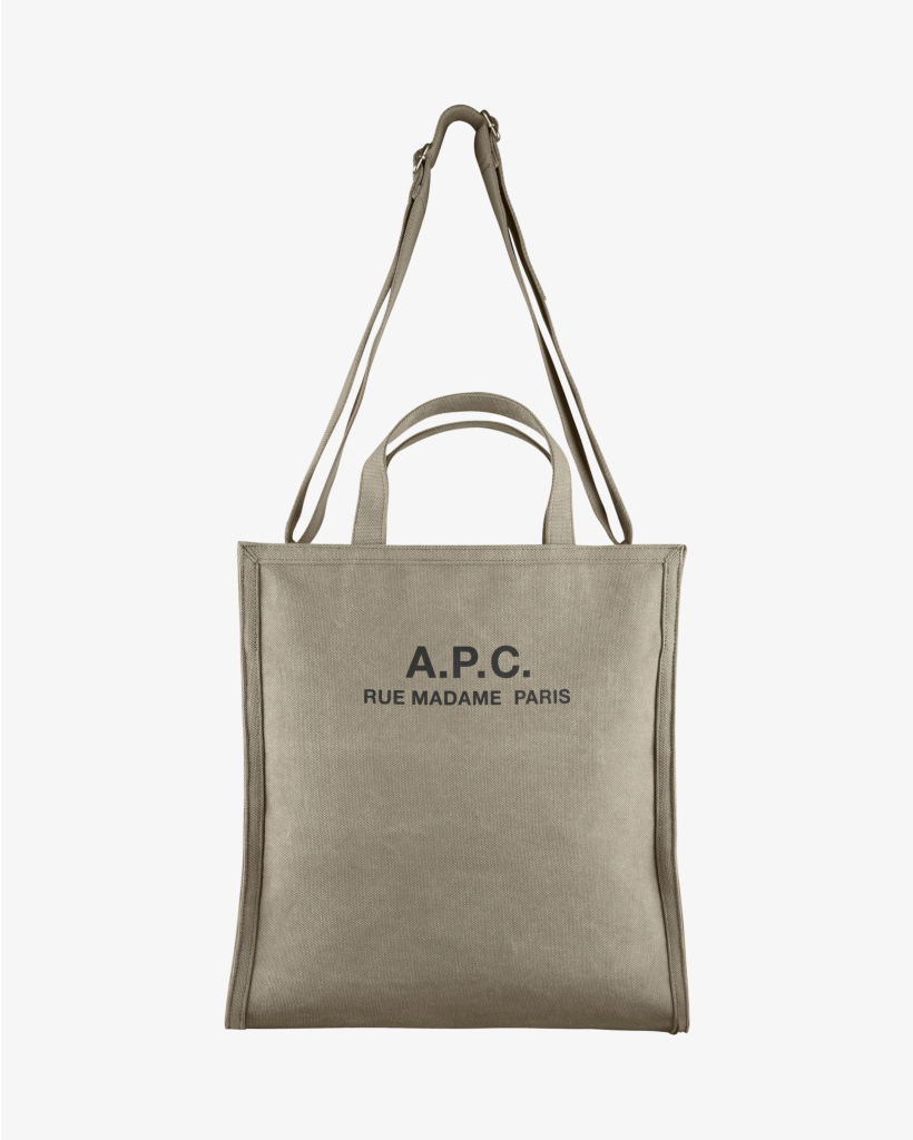Recycled khaki shopping bag
