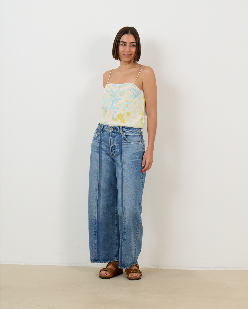 Norwell Raw Edge Wide Jeans Blue