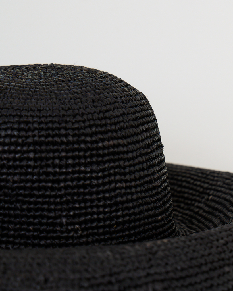 Muse Raffia Hat - Black
