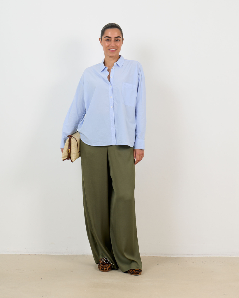 Caroline Poplin Shirt Blouse Cloud