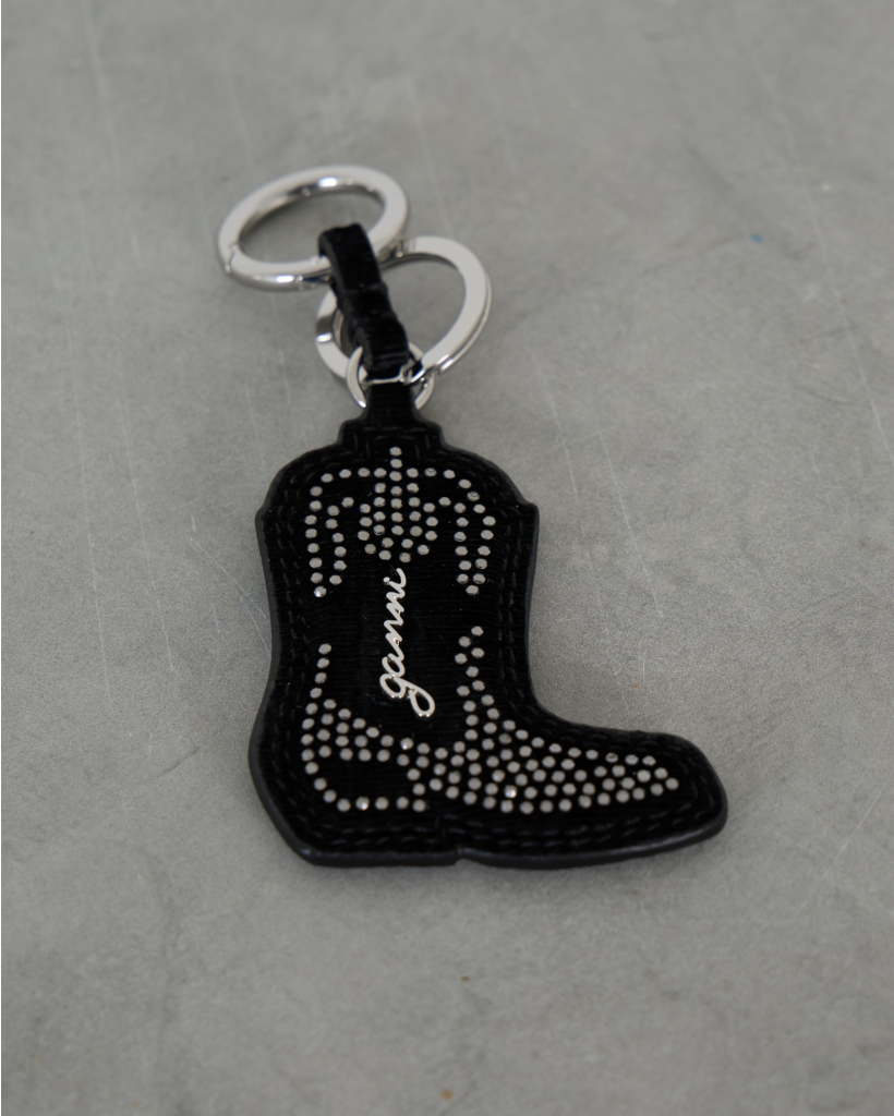 Western Boot Keychain Black
