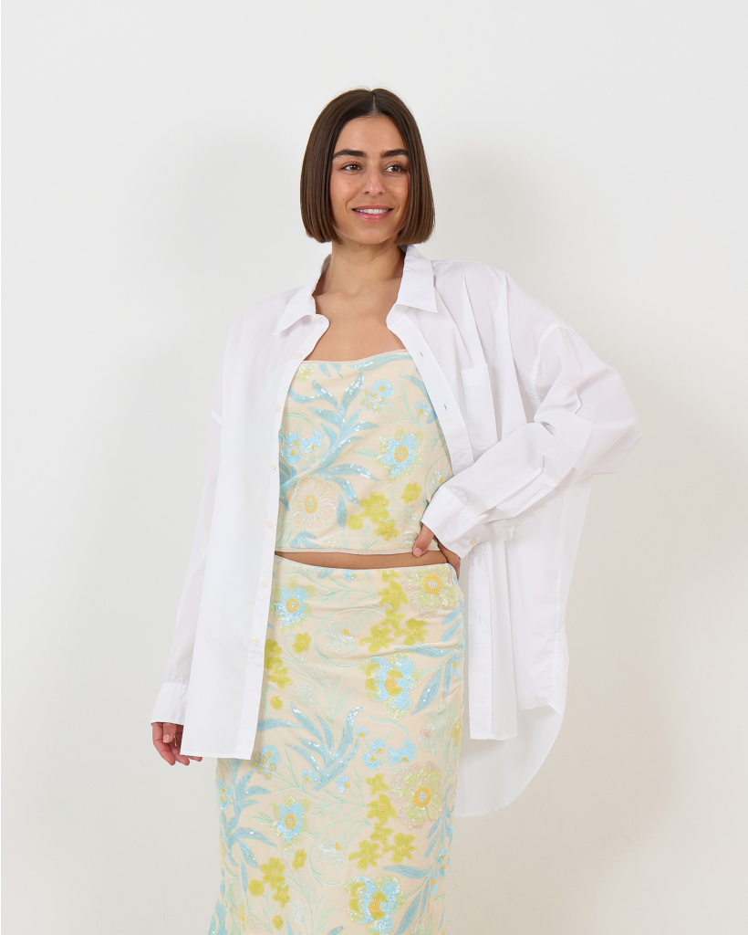 Macy Oversized White Blouse