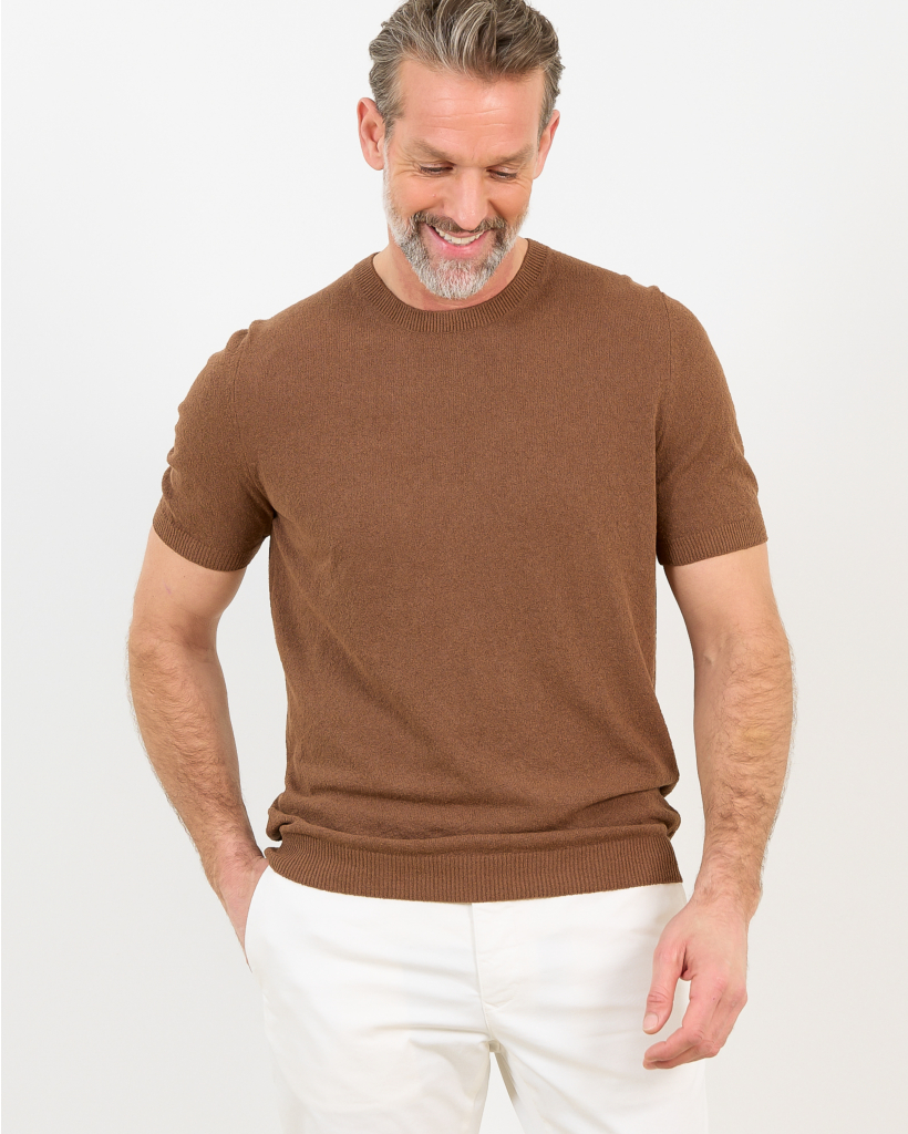 Light Brown Knit T-Shirt