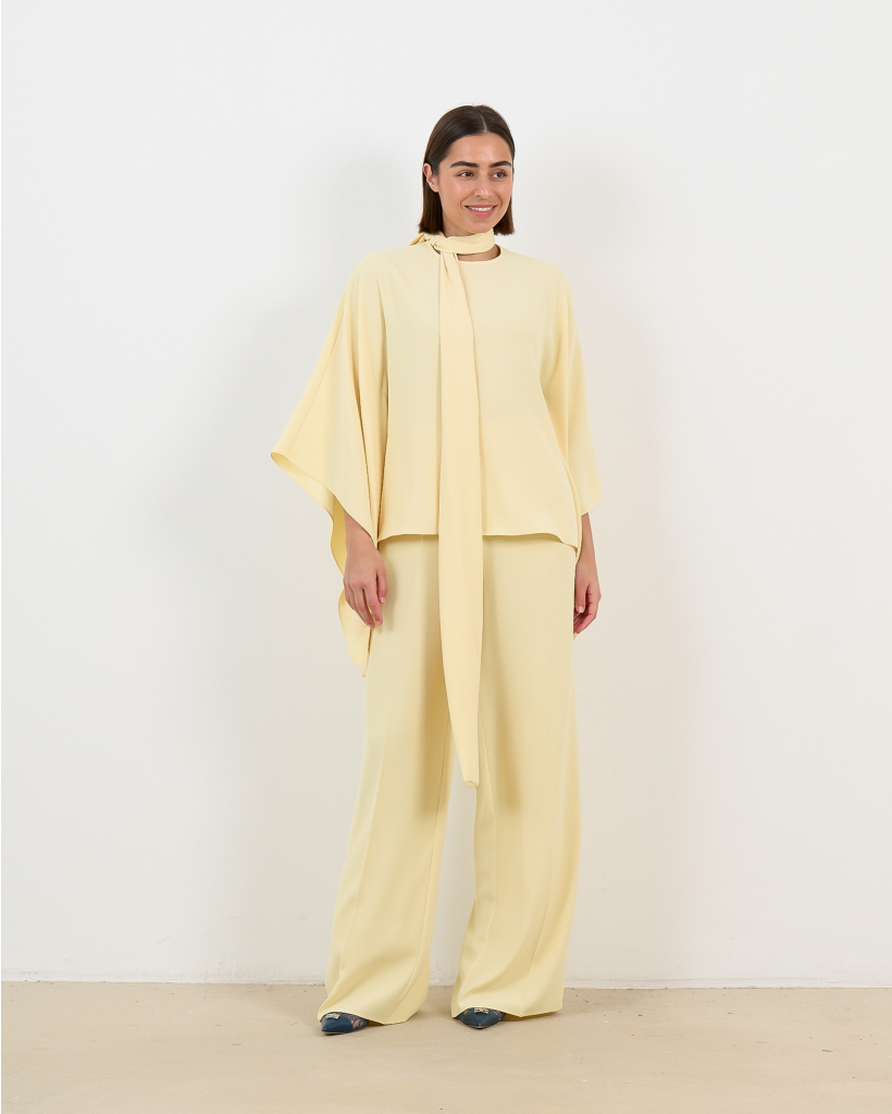 Espion Blouse Half-Length Sleeve Light Yellow