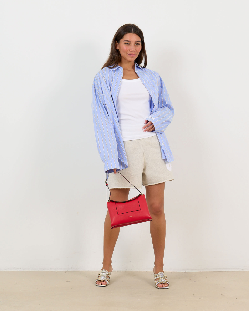 Ribbed white tank top