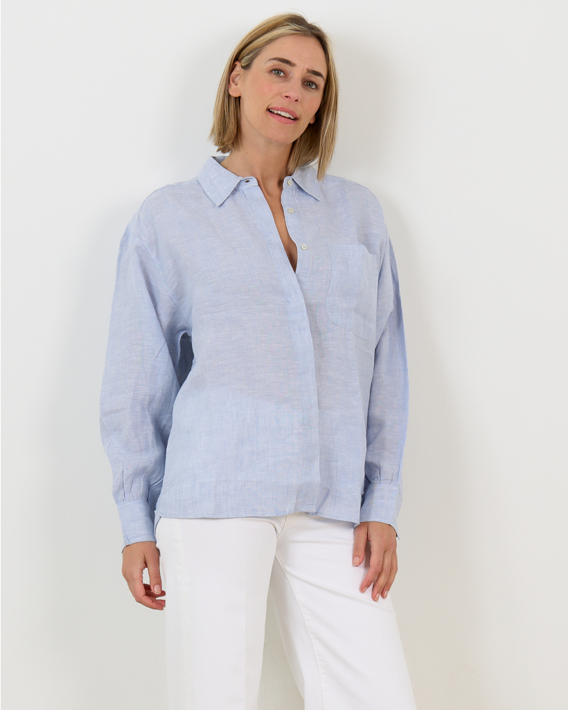 Daddy Blouse Lange Mouw Blue