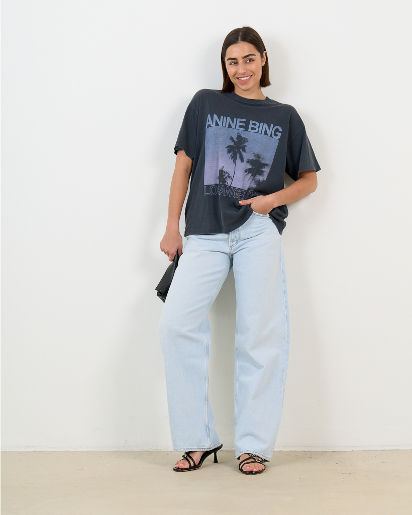 Cade T-Shirt Palms Grey