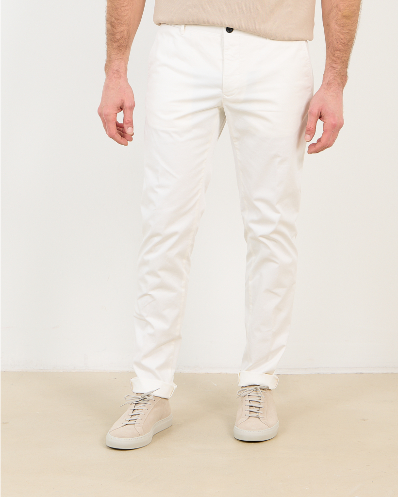 Casual Trousers with Side Pockets White