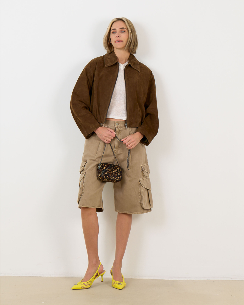 Milia Suede Khaki Jacket