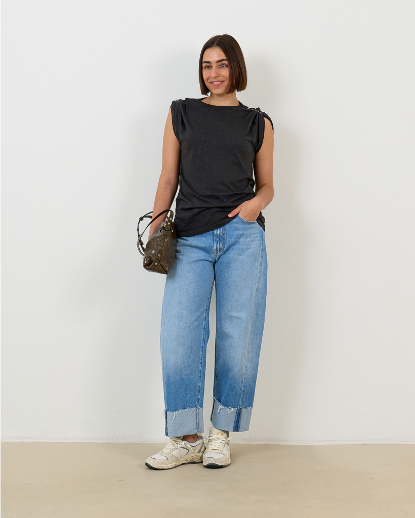 Zelna Sleeveless T-Shirt Anthracite