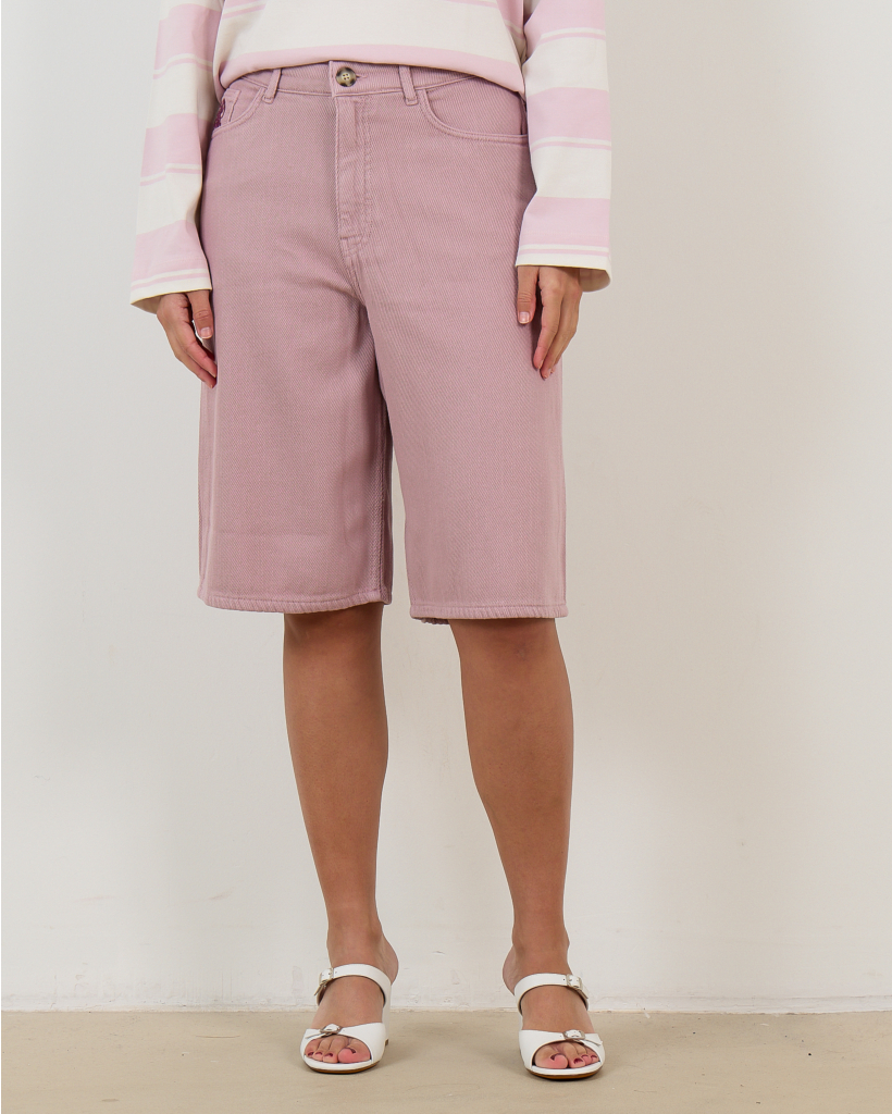 Niamh Twill Bermuda Shorts Dawn Pink