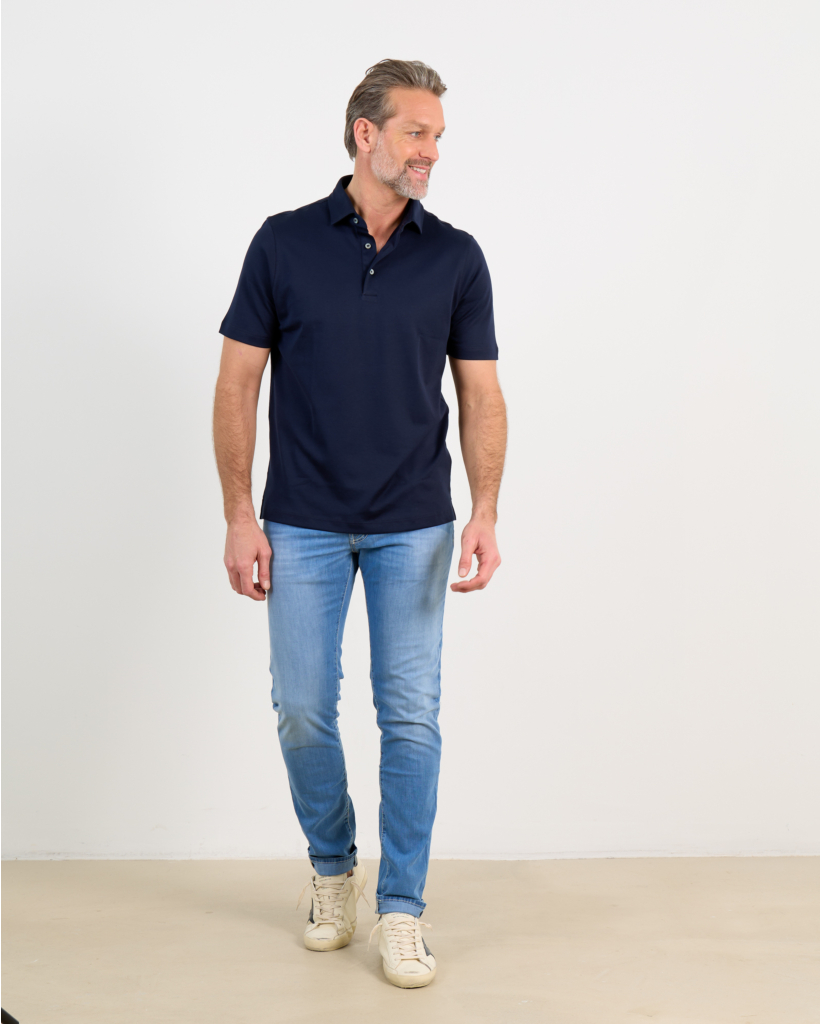 KM 598 navy polo shirt