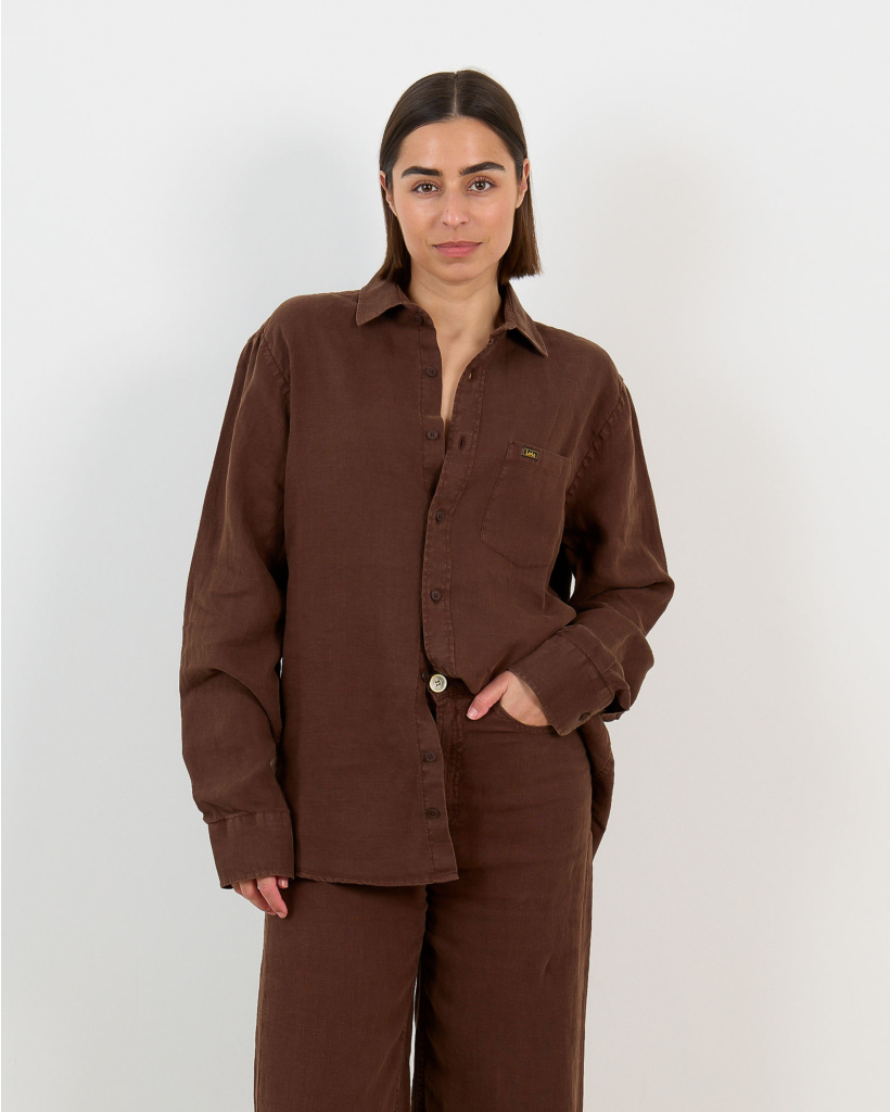 Lucas Linen Blouse Chocolate Martin