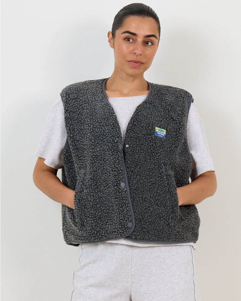 Hoktown Sleeveless Teddy Vest Grey